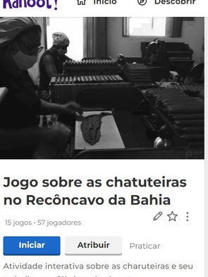 Jogo sobre as charuteiras no Recôncavo da Bahia - Kahoot