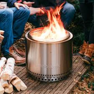 Smokeless Solo Stove fire pit creating perfect family gathering at Georgia lake campground