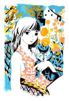 Portrait au chat - Kerascoët