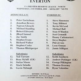 🟥 4 Oct 2000 Villa 2-4 Everton