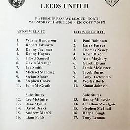 🟩 25 Apr 2001 Villa 2-1 Leeds