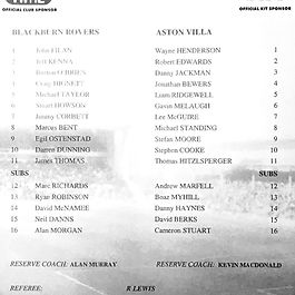 🟥 25 Sep 2001 Blackburn 5-0 Villa