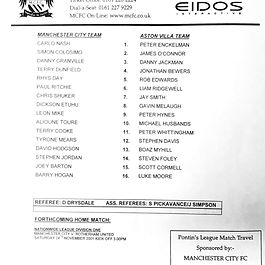 🟥 6 Nov 2001 Manchester City 2-0 Villa