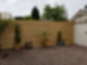 New modern fence installed in garden