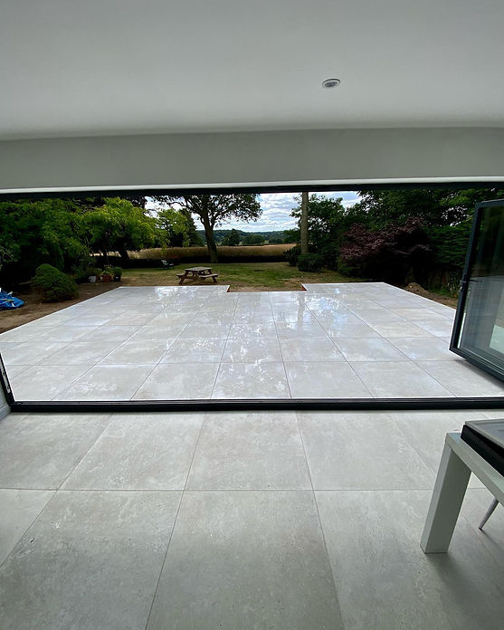 Porcelain patio installed in Taverham