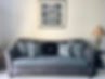 Grey velvet and tweed re-upholstered sofa