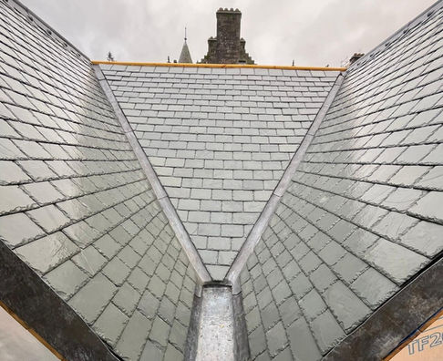 New pitched slate roof