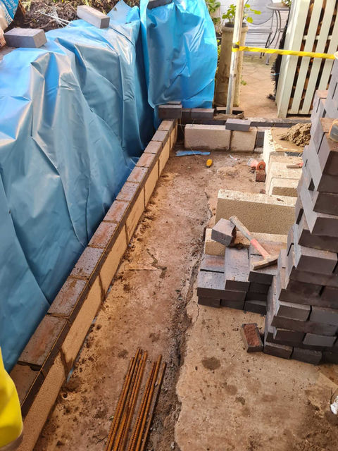 Bricklaying for new house extension