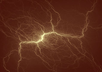 A golden lightning bolt digitally representing electric discharges.