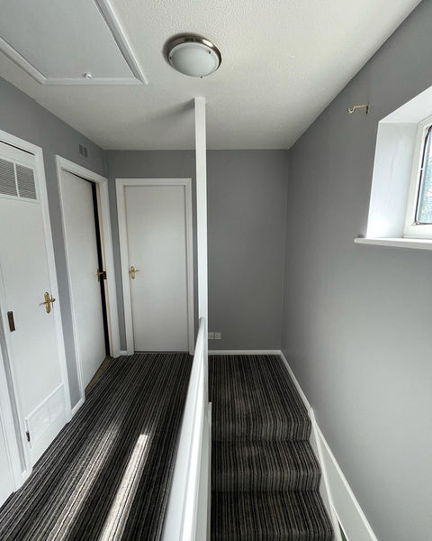 Painting work on landing