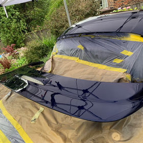 Repairing bumper on car