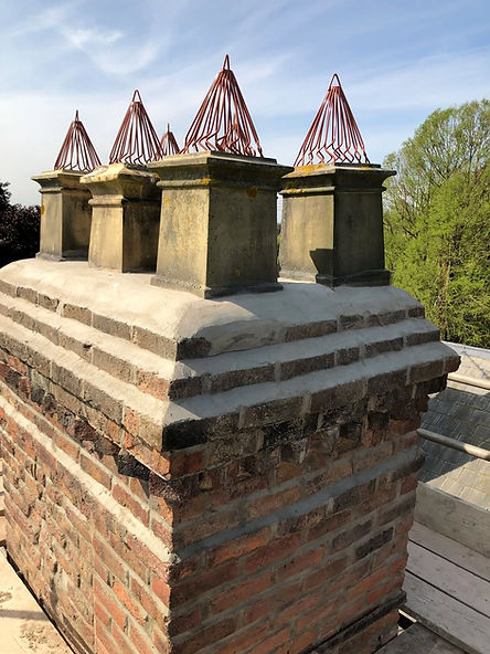 A newly done roof and gutter repair job.
