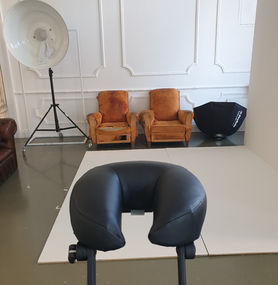 Massage chair in a fashion studio