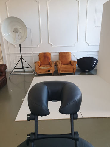Massage chair in a fashion studio