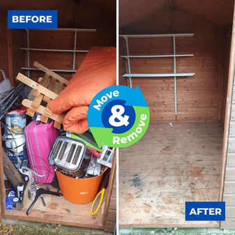 Before and after of garage clearance
