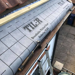 During a roof repair