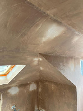 Plaster on walls in loft conversion