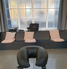 Massage chair in relaxing office