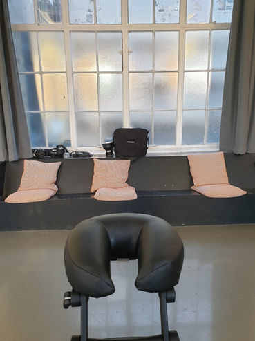 Massage chair in relaxing office