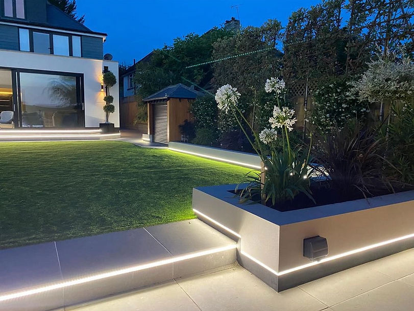 Garden lighting installation