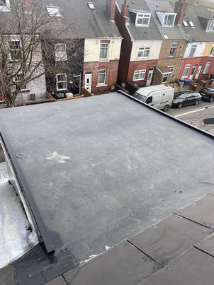 New rubber roof by roofers in Goldthorpe