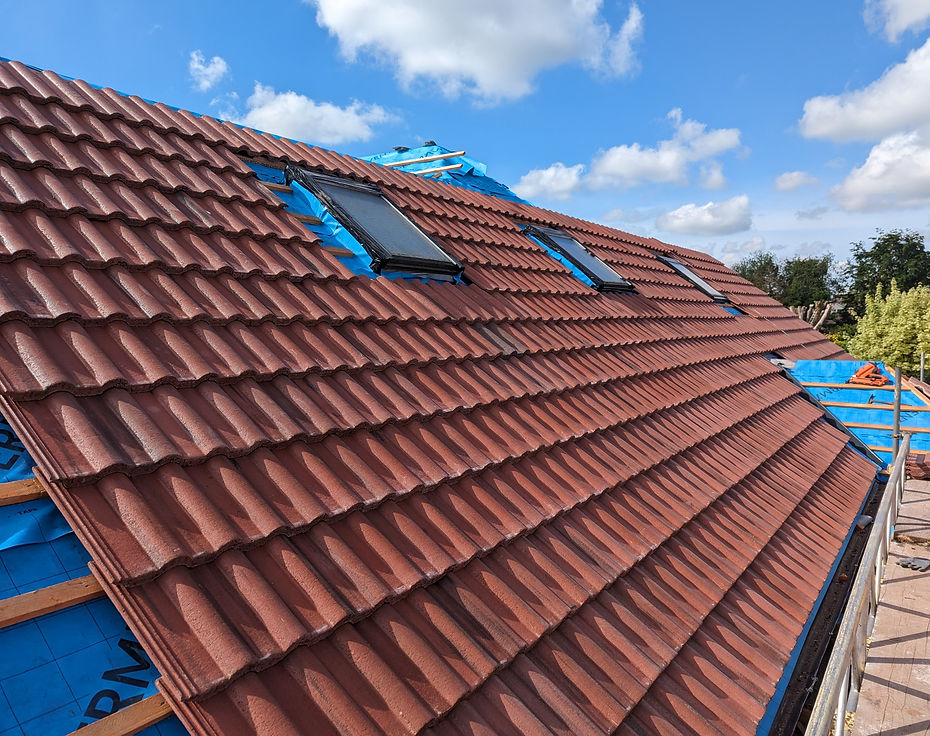 New roof installation