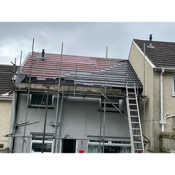 Working on roof repairs