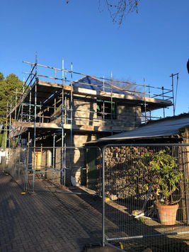 Scaffolding on new build home