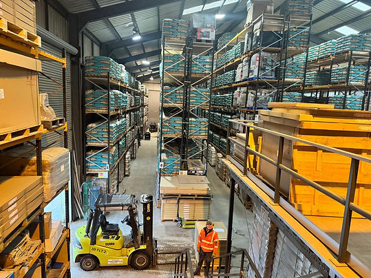 Large warehouse full of cargo and shipments