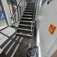 Office stairs after waste removal