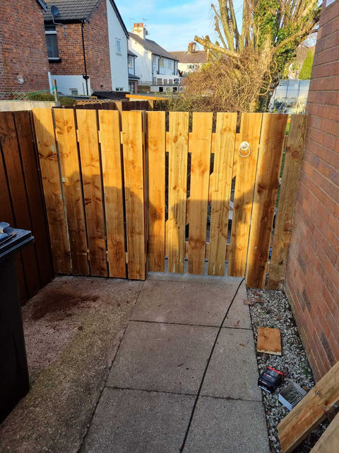 New back gate and fence