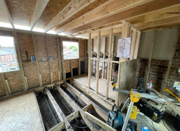 Interior construction of loft conversion