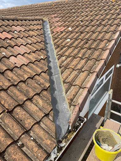 New lead valley install in roof