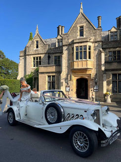 Classic car providing wedding transport