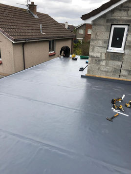 Newly installed flat roof