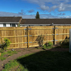 Replacement fencing in garden