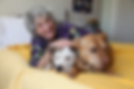 Linda Kastner with Pumpkin, the rescued pit bull who inspired Casa Calabaza