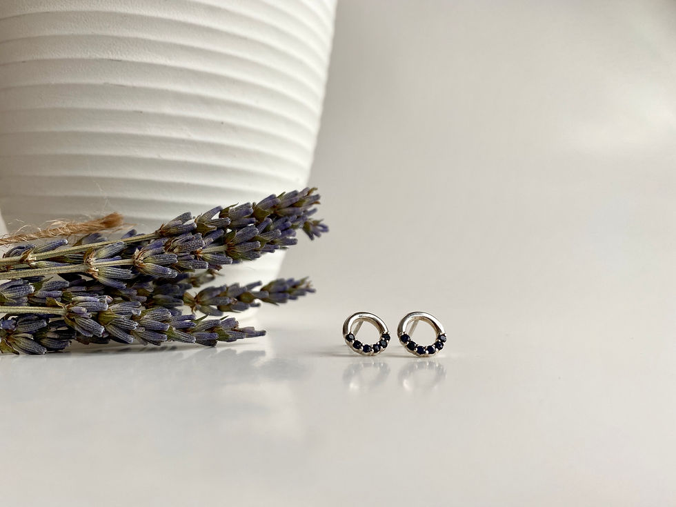 Thumbnail: 6 Stone Sapphire Studs