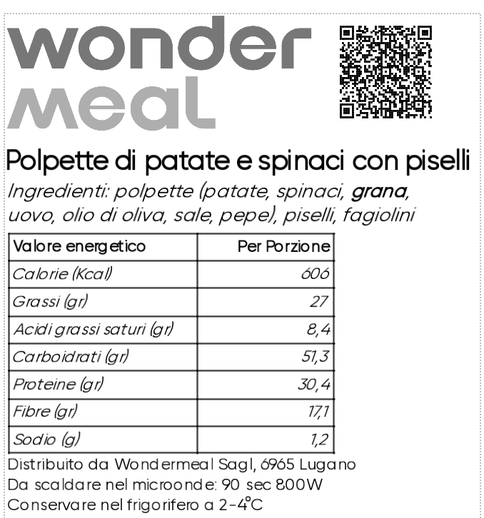 Miniatura: Polpette di patate e spinaci con piselli