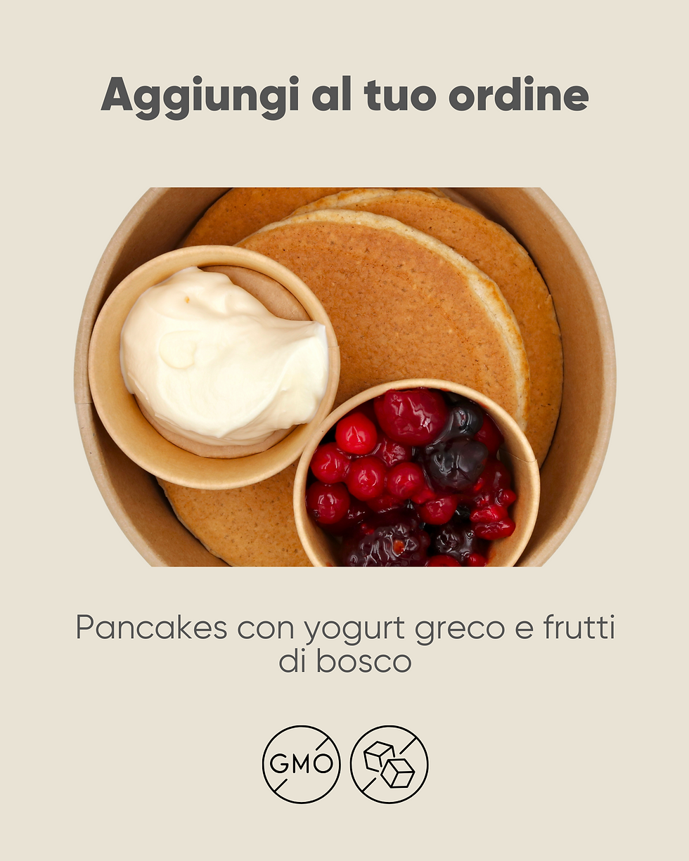 Pancakes con yogurt greco e frutti di bosco