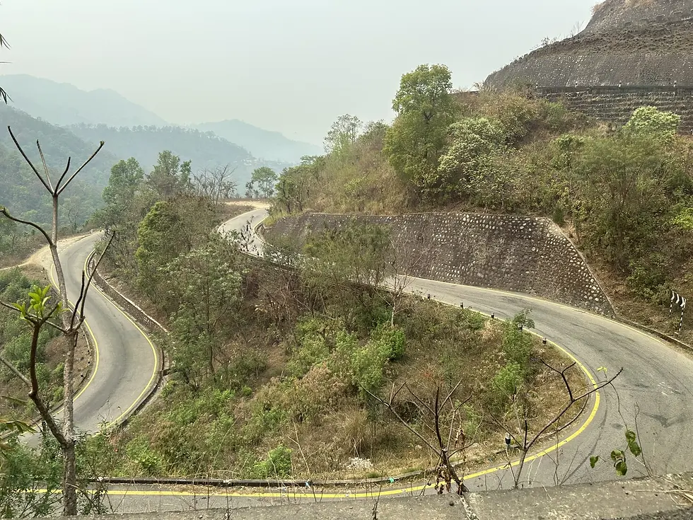 Road into the Kathmandu valley, Nepal