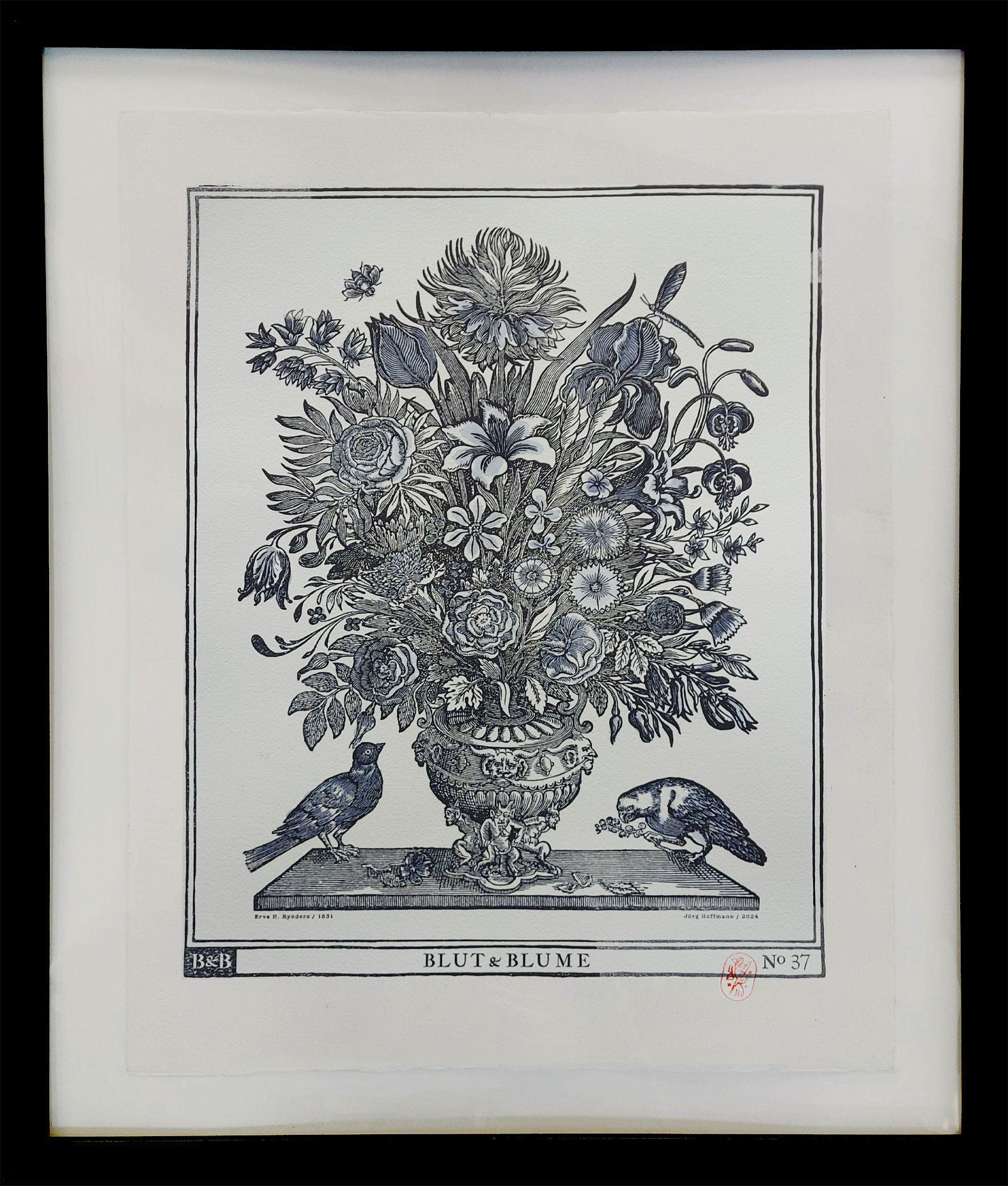 Bild Nr 37 "Vase" handkoloriert