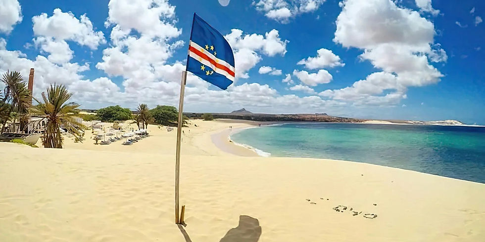 praia bandeira de cabo verde chamine chaves perola