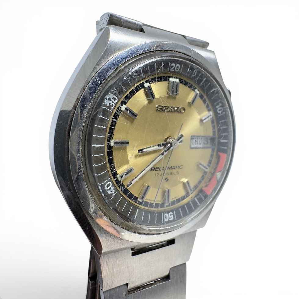 Miniatura: Vintage Seiko Bell-Matic 4006-6040 Gold Dial Automatic Alarm Watch