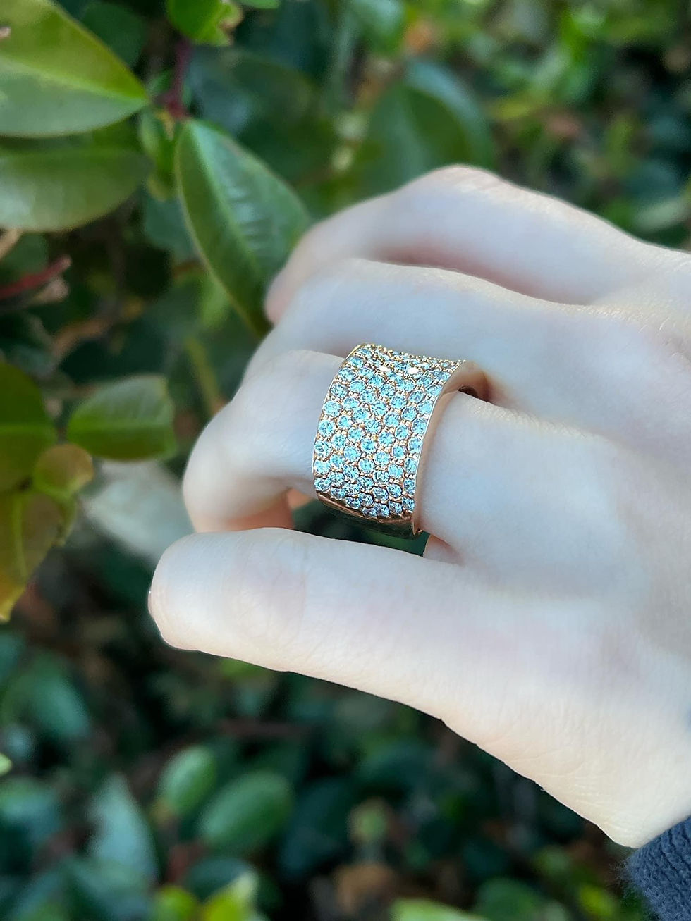 Thumbnail: 3.00ct Diamond Pave 18ct Rose Gold Ring 