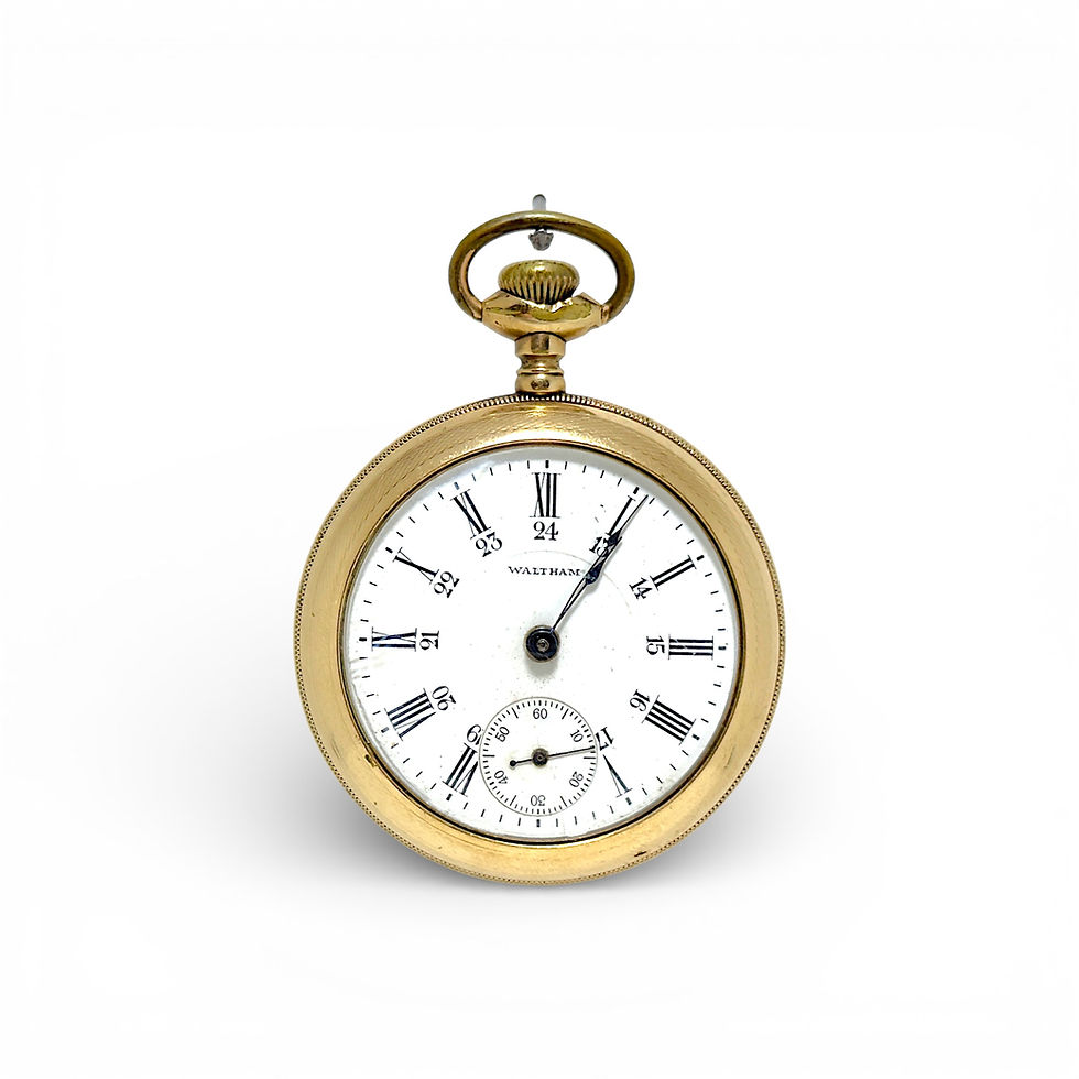 Miniatura: Vintage Waltham Gold Filled Pocket Watch 17 Jewels 57mm