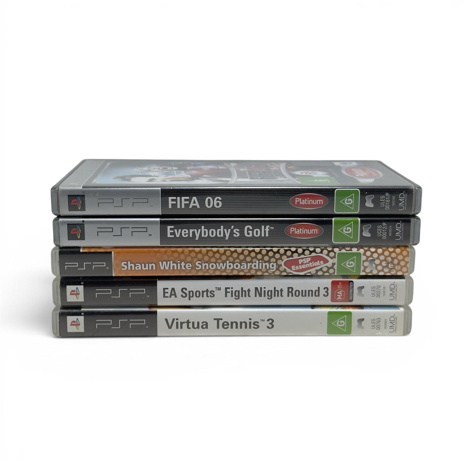 PSP Sports Games Bundle FIFA Virtua Tennis Fight Night Golf Shaun White
