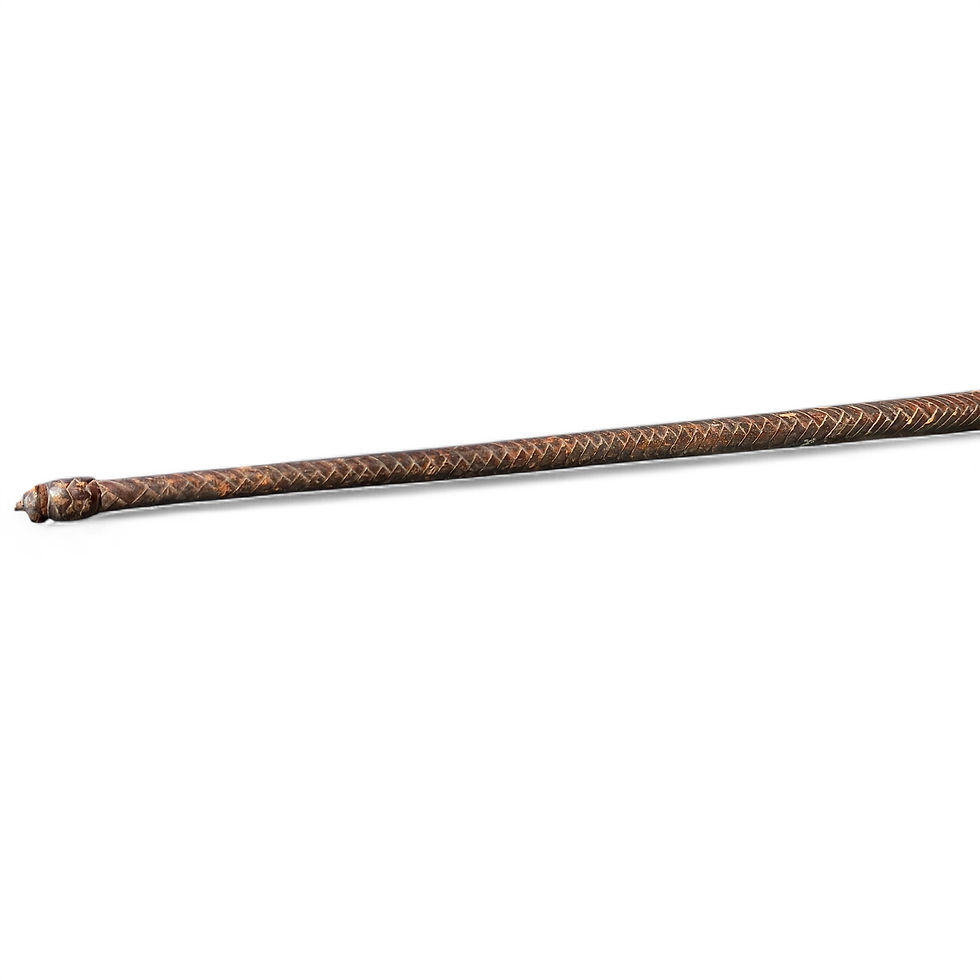 Miniatura: Antique Horse Whip with Plain Leather Weave Collectible