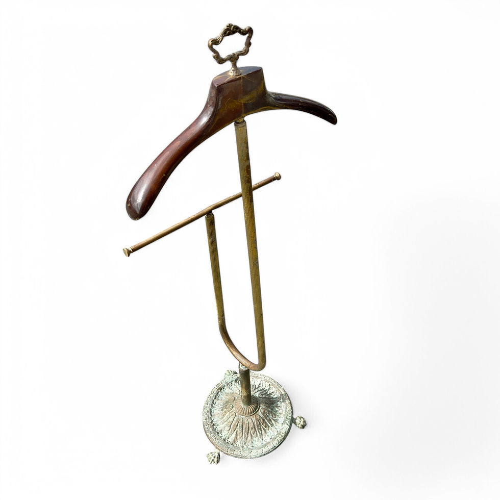 Miniatura: Antique French Neoclassical Brass Gentleman’s Coat Rack