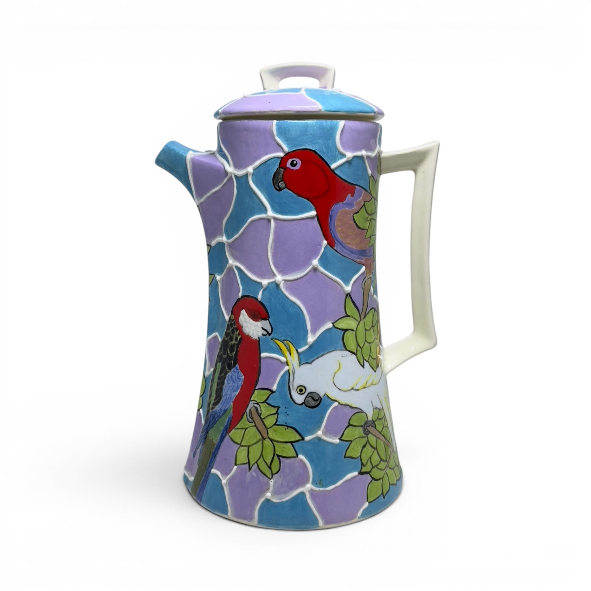 1991 Australian Ceramic Bird Pitcher Hand Painted 26cm
